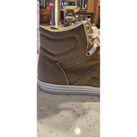 Hogan Rebel Beige High Tops Mens Shoes Size 9.5 - Picture 5 of 9